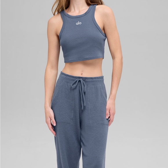 ALO Yoga Other - ALO aspire tank in bluestone /white